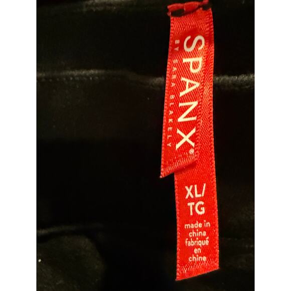 NWT Spanx High Rise Ankle Crop Skinny Pull On Jeans Back Pockets XL Clean Black - Picture 10 of 14